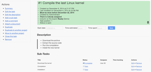 Kanboard Open Source Kanban Board